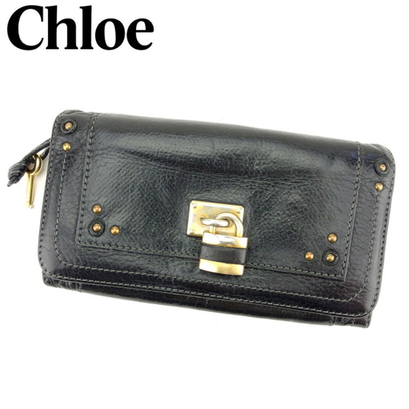 Chloe long zipper Wallet Paddington Black leather - Picture 1 of 6